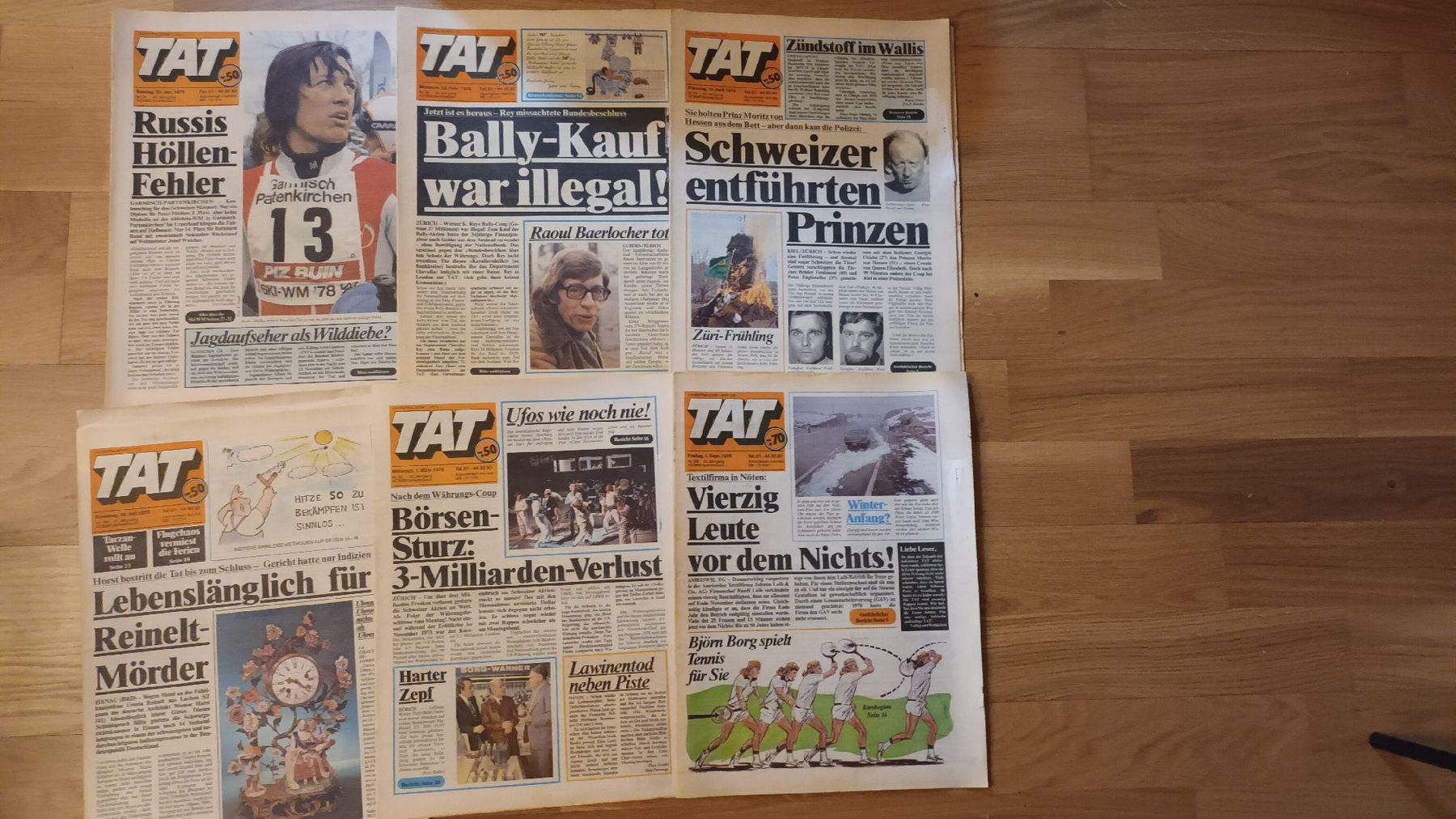 Zeitschriften & Magazine: 147 Zeitschriften TAT von 1978 – Gebraucht aus chur von erika025