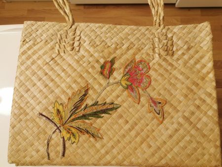 3x Handgewebte Tasche Philippinen–Pandan Palmfaser–Neu!