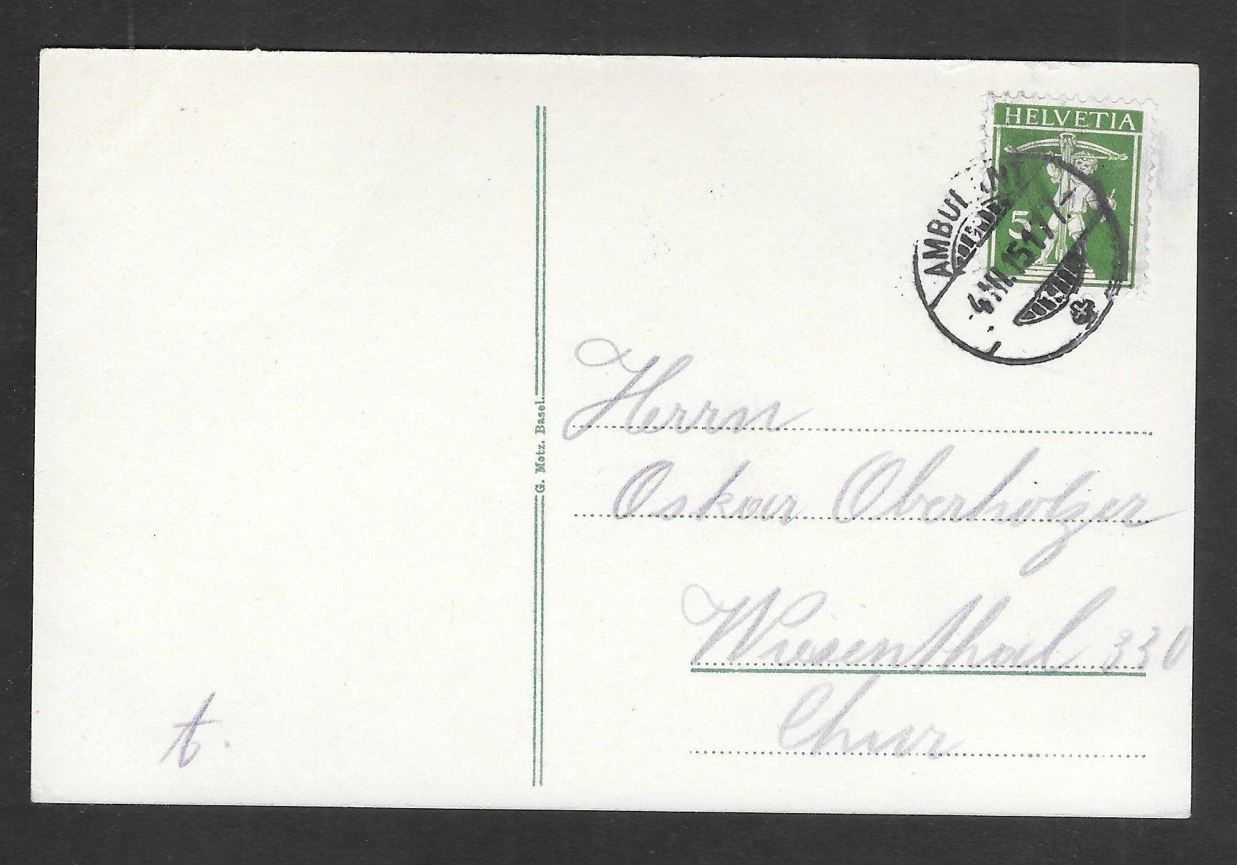 Cartoline postali: Sargans Teilansicht mit Schloss – Usato da Olten venduto da clotaldi 1
