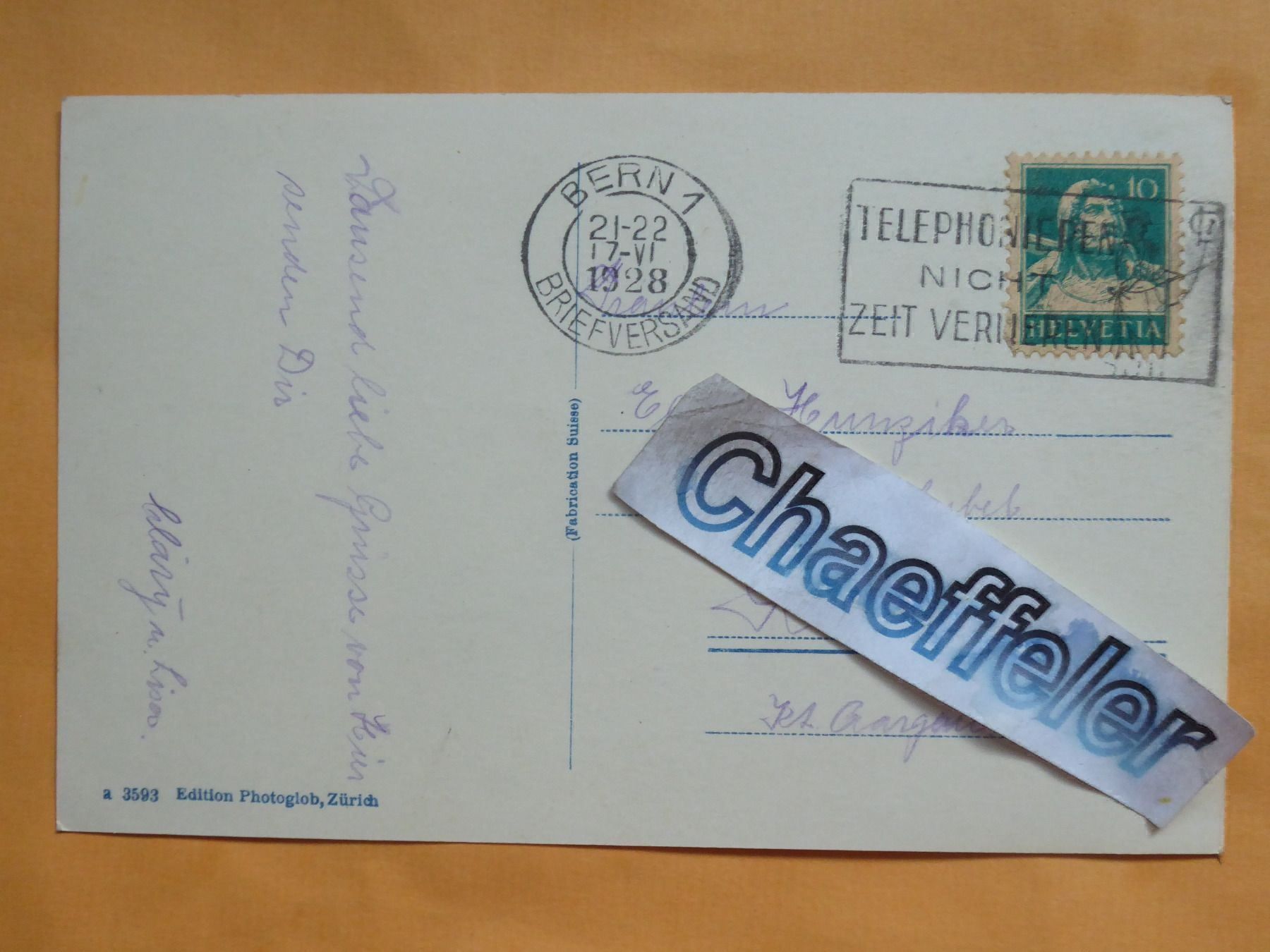 Cartoline postali: 1928 Interlaken, Kursaal - Musikpavillon – Usato da Zürich venduto da Chaeffeler 1