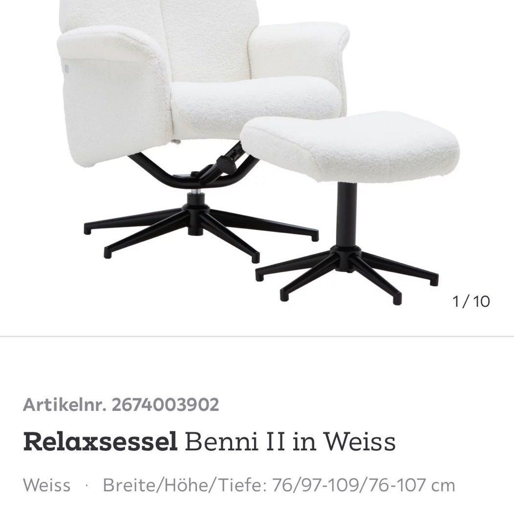 Mömax Fauteuils: Sessel Off White – Neuf avec emballage d'origine à Siggenthal Station par jac_g7zx 2