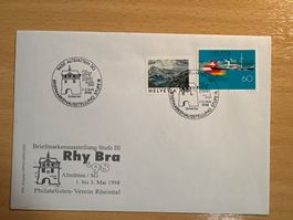 Ersttagsbrief Rhy Bra '98 Altstätten SG Briefmarkenausste...