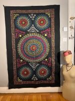 Nappe ou tenture, coton brodé, Inde-Pakistan