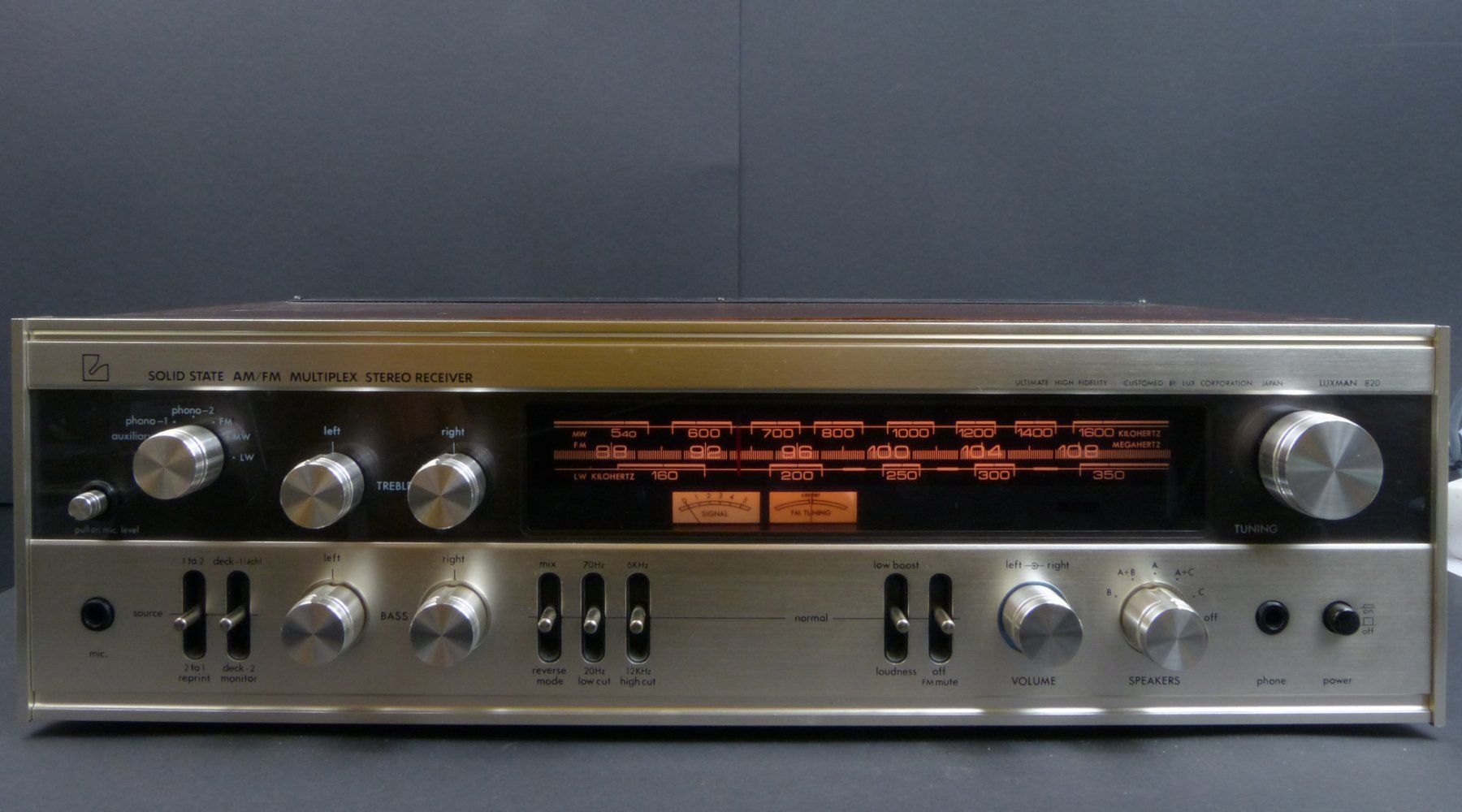 Luxman Receiver: Luxman R-820 Solid State Stereo Receiver/Amplifier. Legende! – Gebraucht aus Rheineck von mur.man