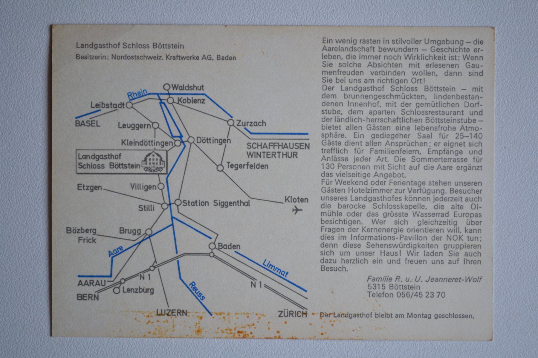 Cartoline postali: AK Schloss Böttstein – Usato da Beinwil am See venduto da kajak55 1