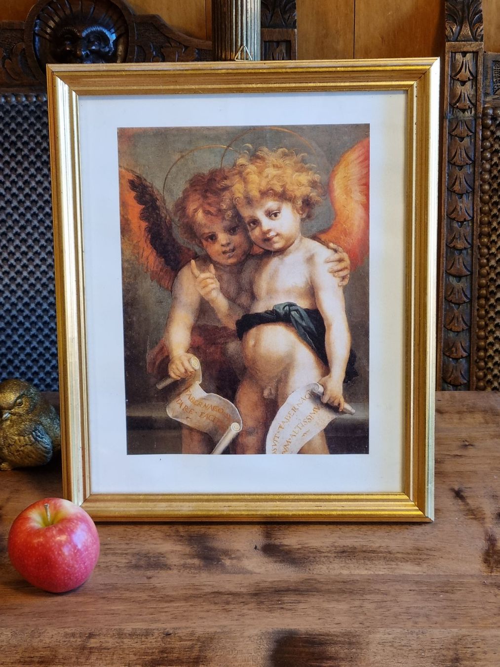 Foto & Immagini: Engel Putten Kunstdruck Goldrahmen Glas – Usato da Scharnachtal venduto da devin03