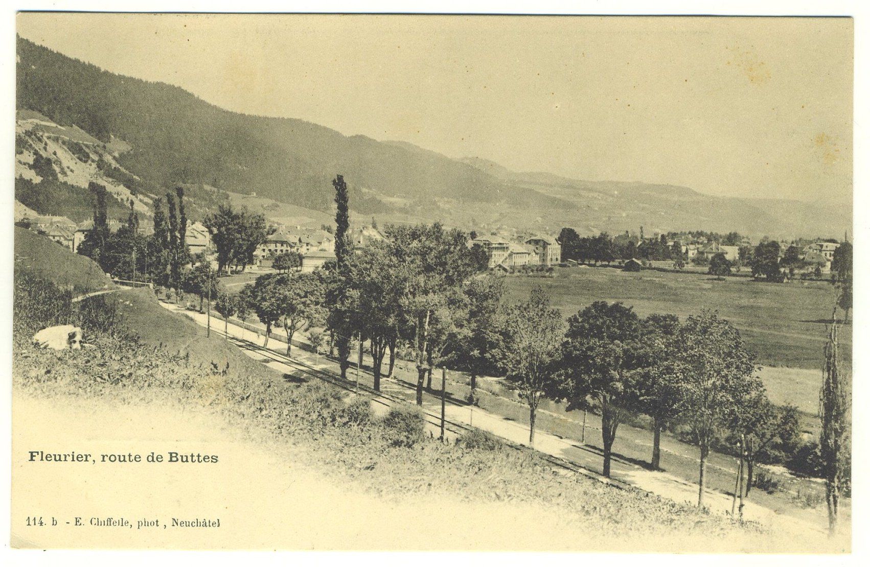 Cartoline postali: Fleurier, route de Buttes – Usato da Versoix venduto da HELVETICA_1