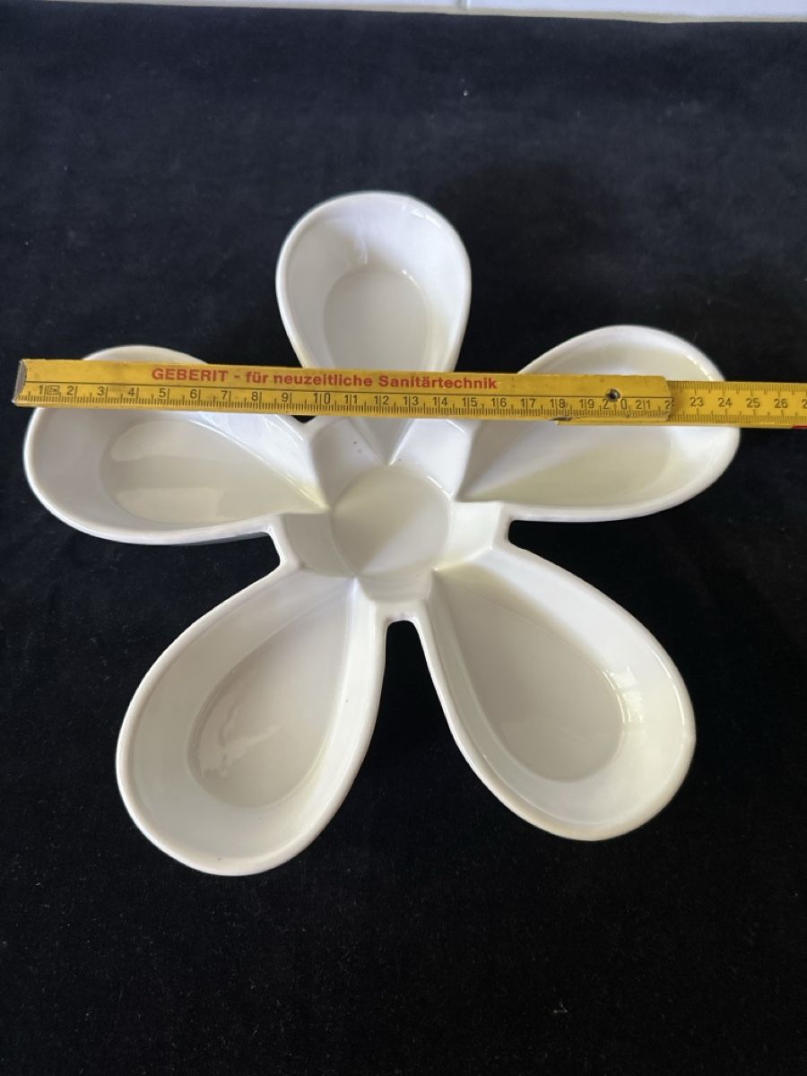 Ciotole: Keramik Schale,  Weiss Snackteller 5 Fächer ca. 25cm – Usato da Zürich venduto da Chaeffeler 2