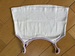 Top blanc et violet, crop top