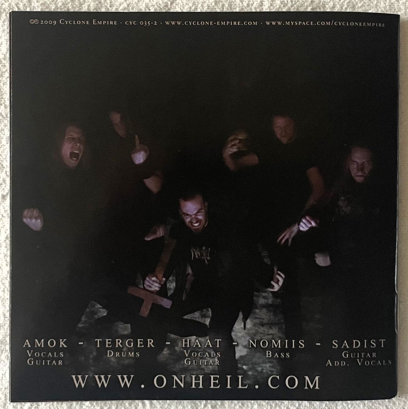 CD: Onheil – Razor - CD - 2009 - First Press - Cyclone Empire – Usato da Uster venduto da Zardodel 9