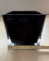 Chic Square Black Glass Vase