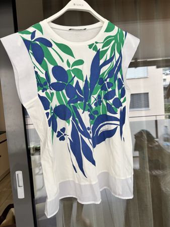 Shirt WEEKEND MaxMara weiss/blau/grün Grösse L neu Zustand 