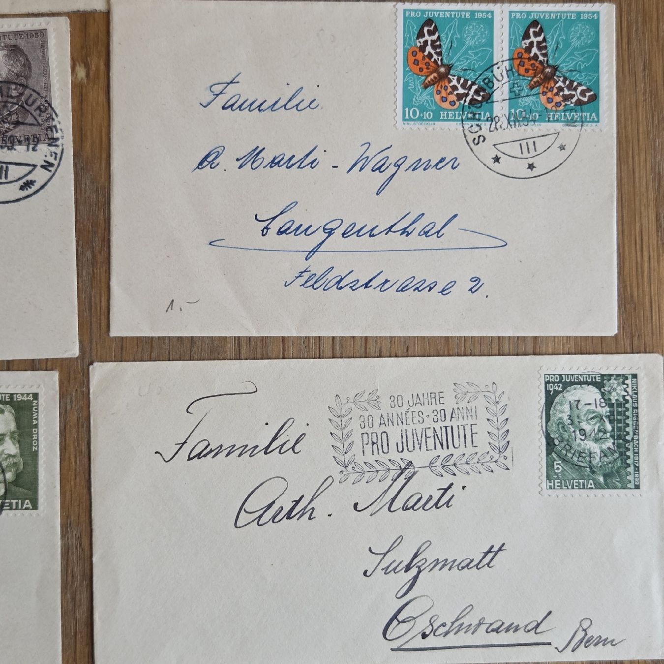 Alle Briefmarken: 10 Antike kleine Glückwunsch Briefcouvert.. – Gebraucht aus Stans von Ducati16 7