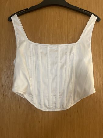 White satin top, XS-S