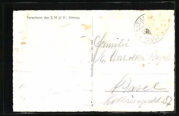 Cartoline postali: AK Vitznau, Ferienheim des S.M.U.V. – Usato da Berlin venduto da bartko-reher 1