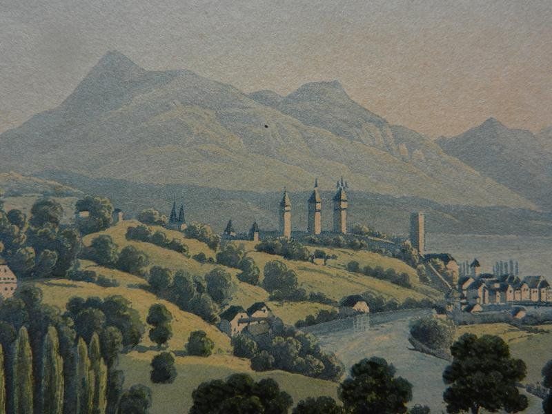 Incisioni: Luzern Rigi koloriert – Usato da Risch venduto da Rischli15 8