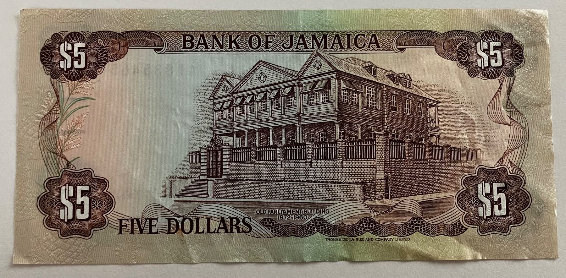 Banconote: Jamaika 5 Dollars 1987 – Usato da Algetshausen venduto da Carrhard 1
