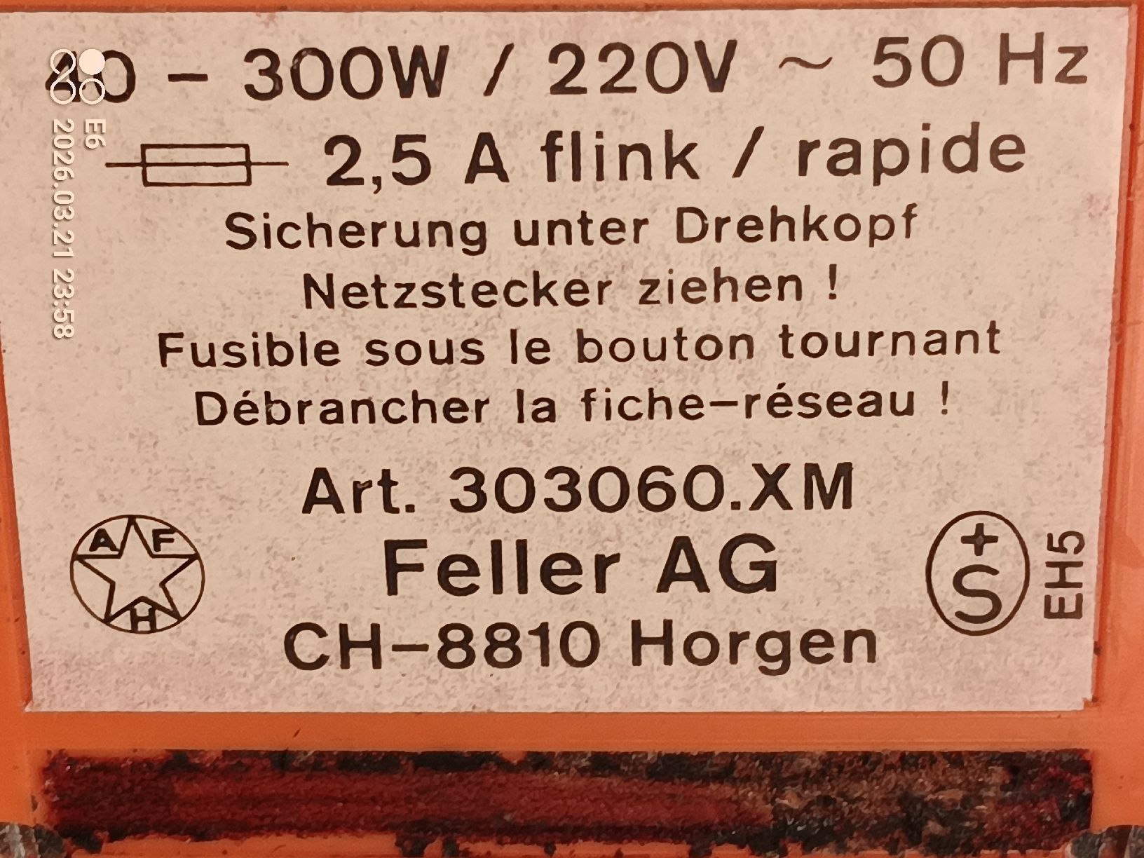 Feller Schalter: Dimmer für Lichtregulierung – Neu und originalverpackt aus Zürich von Mitzi6 3