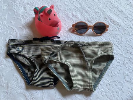 Petit Bateau maillot, Badehose 6 Monate,  Gr. 68 gestreift