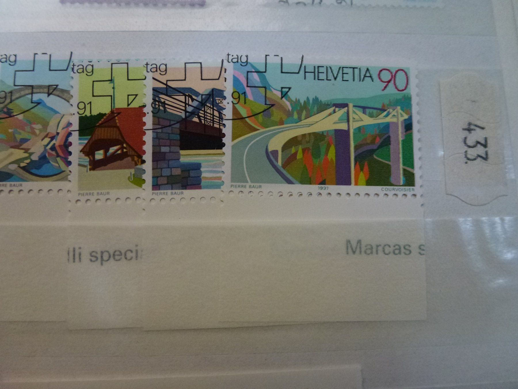 Alle Briefmarken: 1991 Brücken ET-ECEK – Gebraucht aus Olten von Disc-Verkauf