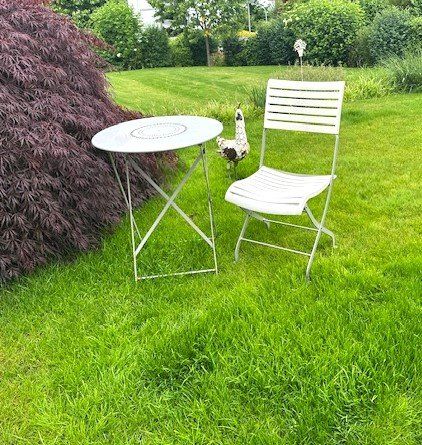 Set di tavolo e panche: aLteR GaRtentisCh miT  KLappsTuhL – Usato da Winkel venduto da zeho