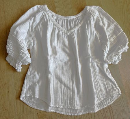 Leichtes weisses Baumwoll-Blusenshirt - ähnlich Nile