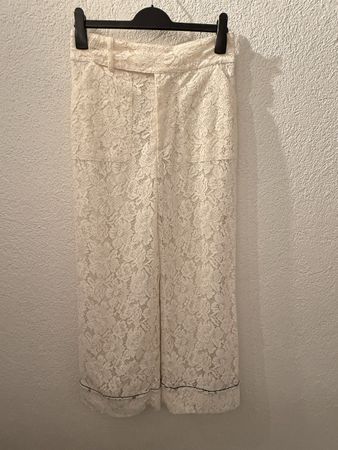 Ganni Hose Spitze Cremeweiss Grösse 36 