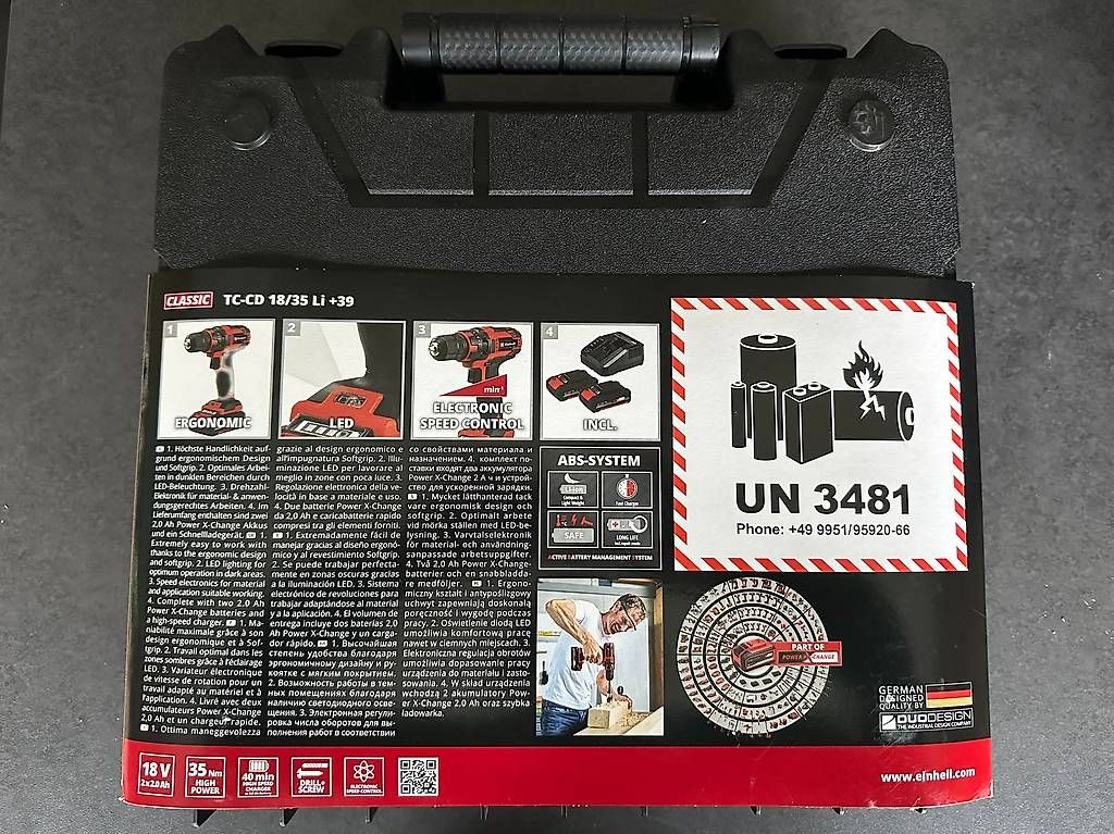 Einhell Trapani: Einhell Akku-Bohrschrauber-Set TC-CD 18/35 Li +39 – Nuovo e nell'imballaggio originale da Oberuzwil venduto da annina910 1