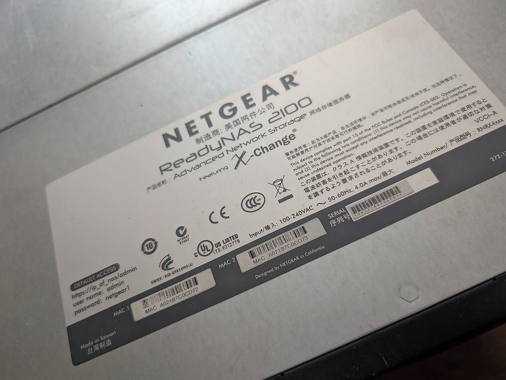 Server: Netgear ReadyNas 2100 - Rack mounted NAS – Usato da Gams venduto da phifogg 1