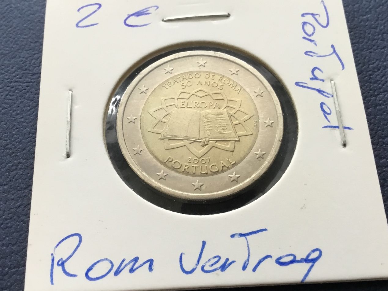 Alle Münzen: 2 Euro Portugal 2007 Rom Vertrag – Gebraucht aus St. Margrethen SG von alfapeugeot10