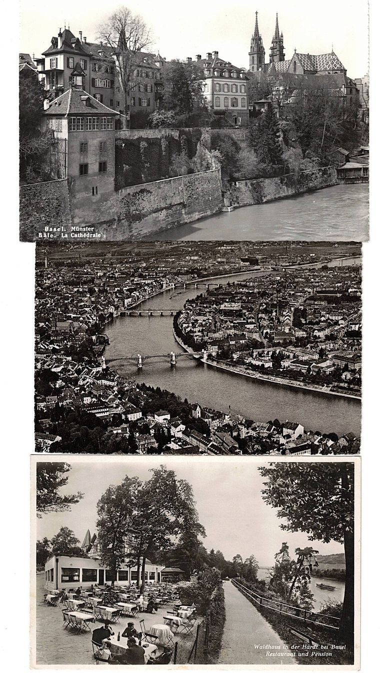 Cartoline postali: 8 Ansichtskarten Basel - ca. 1950/1960 - ungelaufen – Nuovo (secondo la descrizione) da Gossau ZH venduto da granby 1
