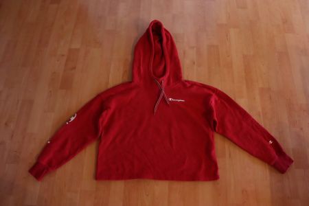 dunkelroter Damen Hoodie Kapuzenpullover Grösse M Champion