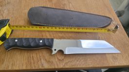 Handgefertigtes Full-Tang-Messer mit Wenge-Holzgriff und Sch