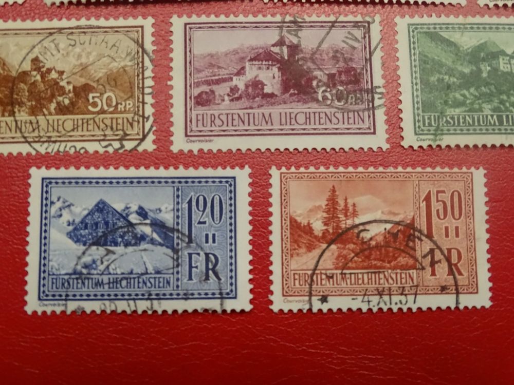 Liechtenstein Briefm. Nr. 105–118 gest., komp Satz, KW 300.- 6