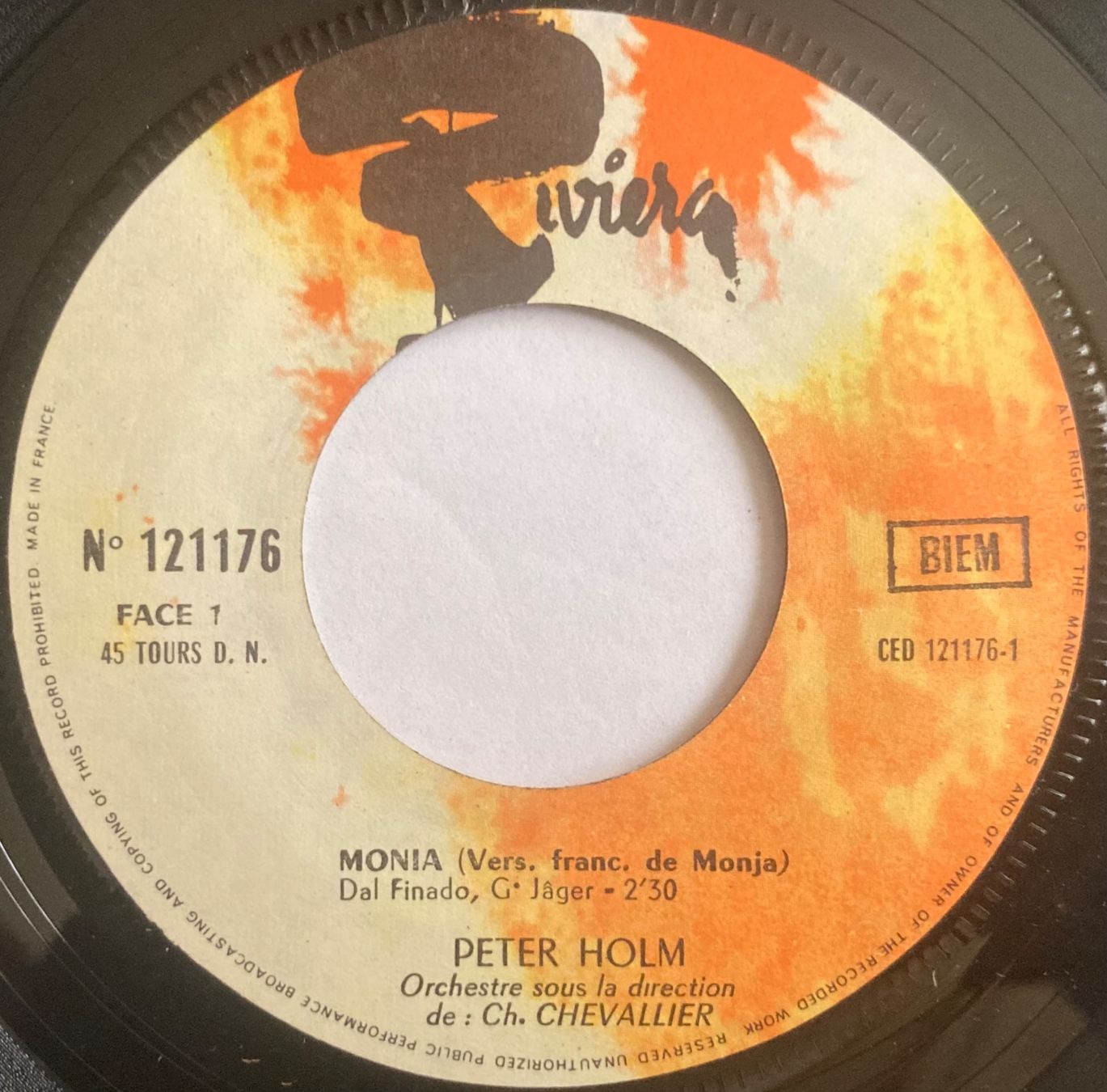 Dischi in vinile: PETER HOLM - MONIA / MY PRAYER – Usato da Poliez-Pittet venduto da Newtown-Records 2