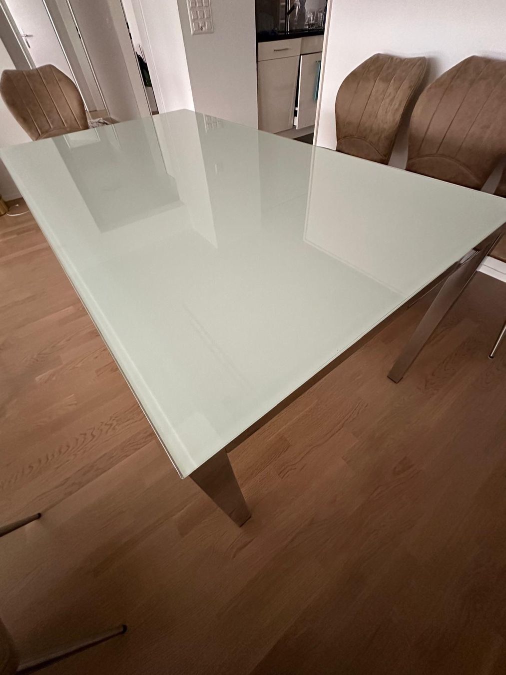 Conforama Tavoli: Moderner Esstisch Glas/Chromstahl 160/90 – Usato da Winterthur venduto da Alp9 3