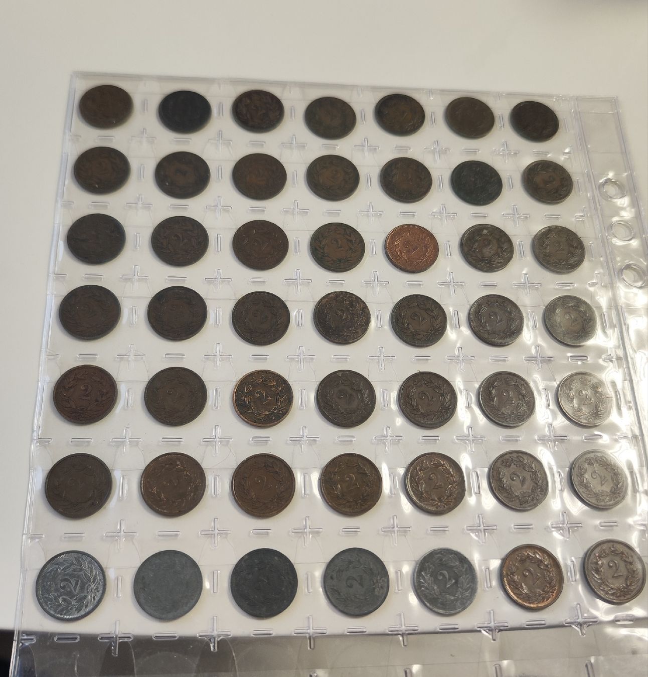 Tutti le monete: 2 Rappen Sammlung 1850-1946 OHNE 1896 – Usato da Zürich venduto da turbopuz 1