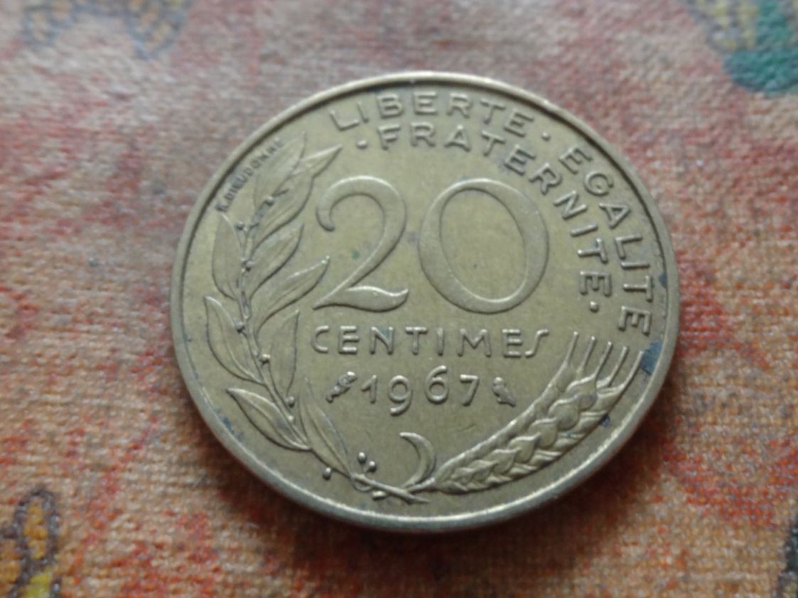 Tutti le monete: FRANCE  20 Centimes  1967  (P) – Usato da Romanel-sur-Lausanne venduto da Swift13