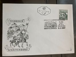 Österreich 1967 ill. Ersttagsbrief Schattenburg Feldkirch