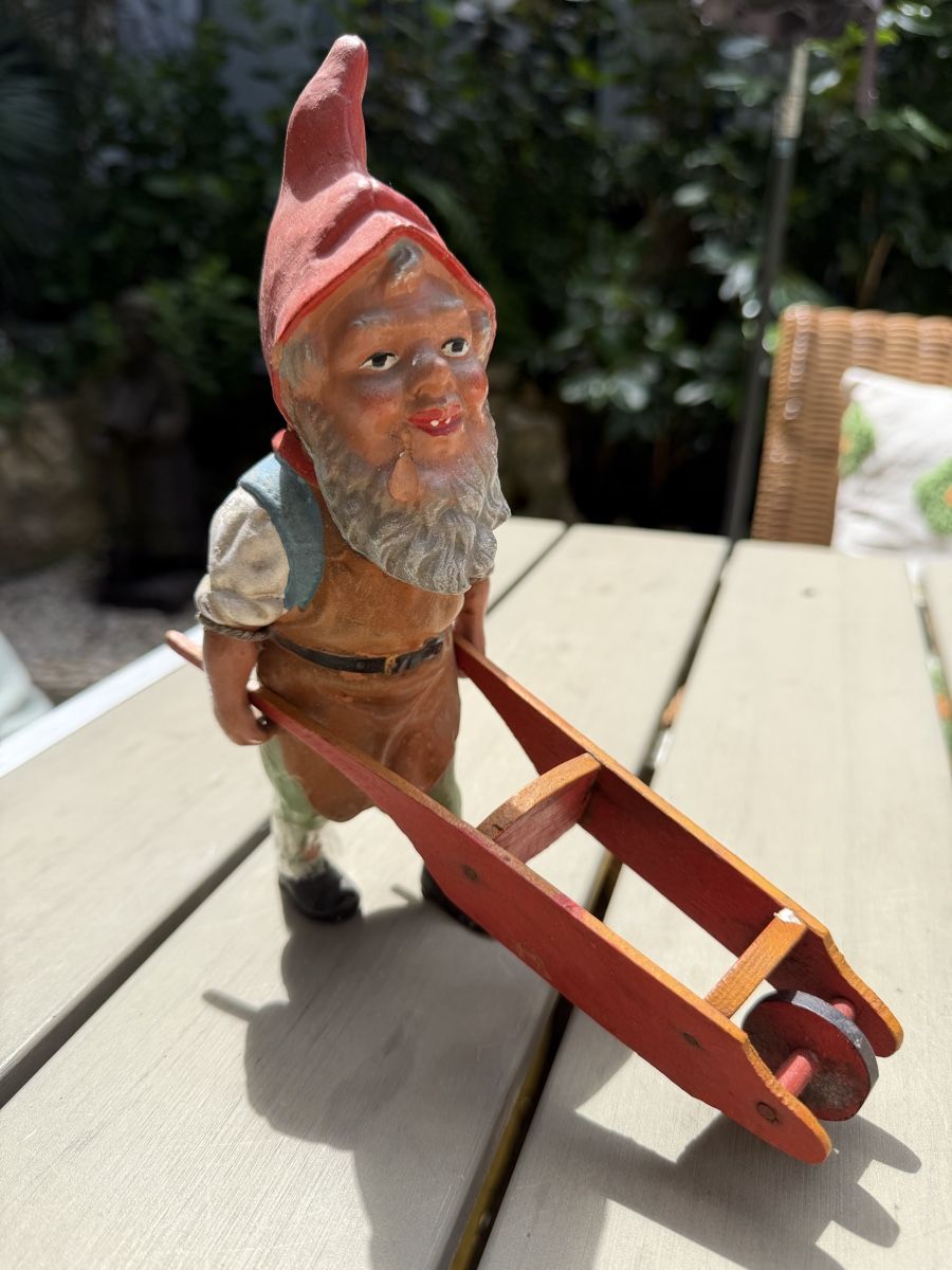 Statuette: Antiker Zwerg mit Schubkarre – Usato da Pfäffikon ZH venduto da lenaviktoria