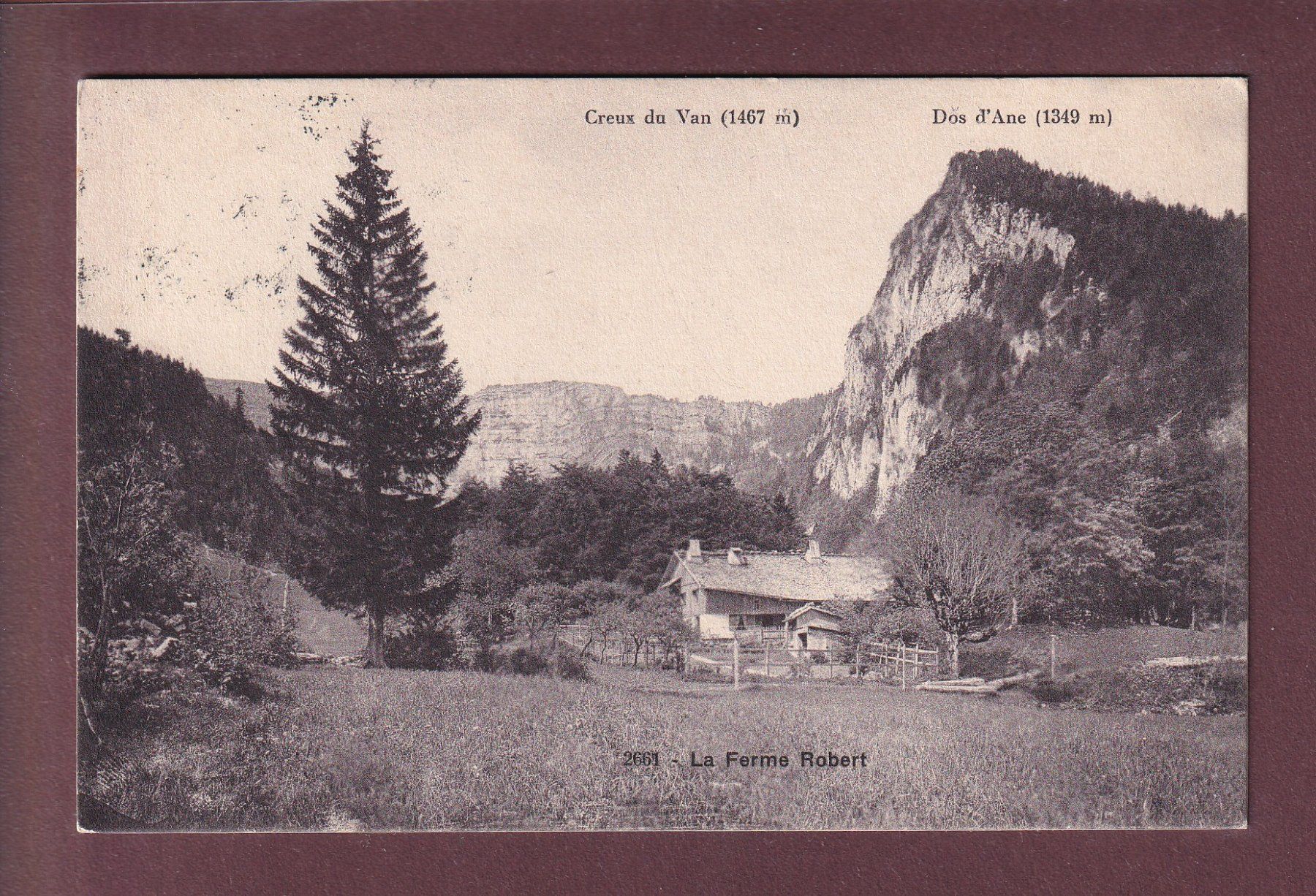Cartes postales: La FERME ROBERT - Creux du Van - 1916 – D'occasion à Pully par nicecards