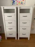 2× Weisse Kommode – 4 Schubladen – Set – Top Zustand