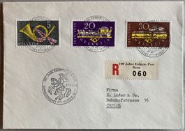 1949, Luder R-Beleg UPU-Serie mit Vollstempeln, TOP
