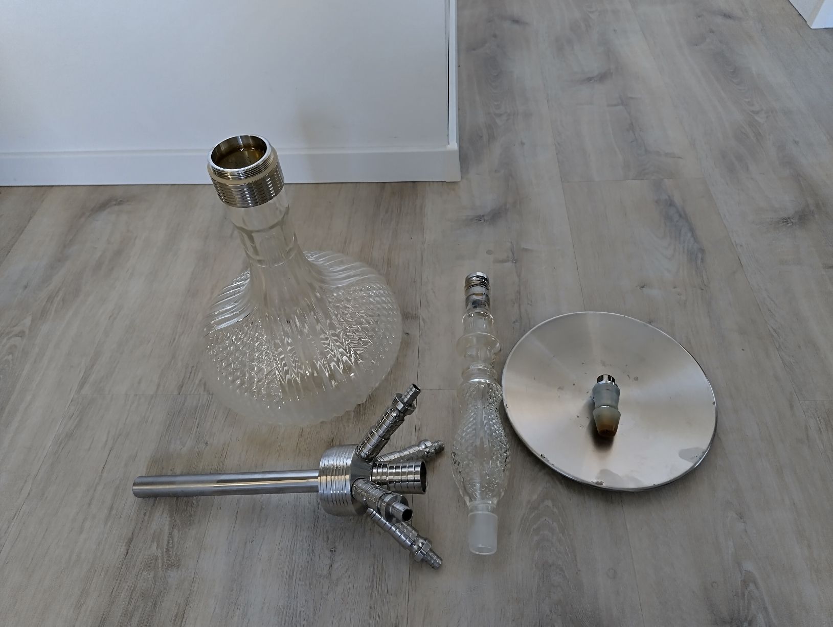 Narghilé: Wasserpfeife aus Glas/Edelstahl – Usato da Dättwil AG venduto da Kleinaberfein 4