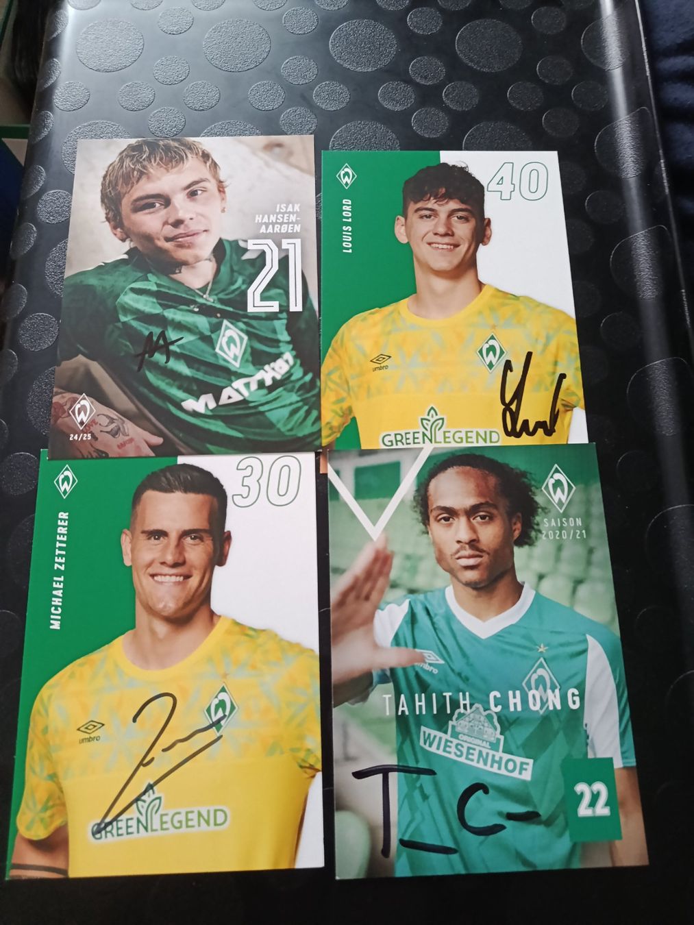 Autogramme: Weder Bremen - 4x Handsignierte Autogrammkarten – Gebraucht aus Menziken von Artographs