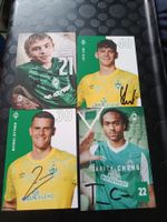 Weder Bremen - 4x Handsignierte Autogrammkarten