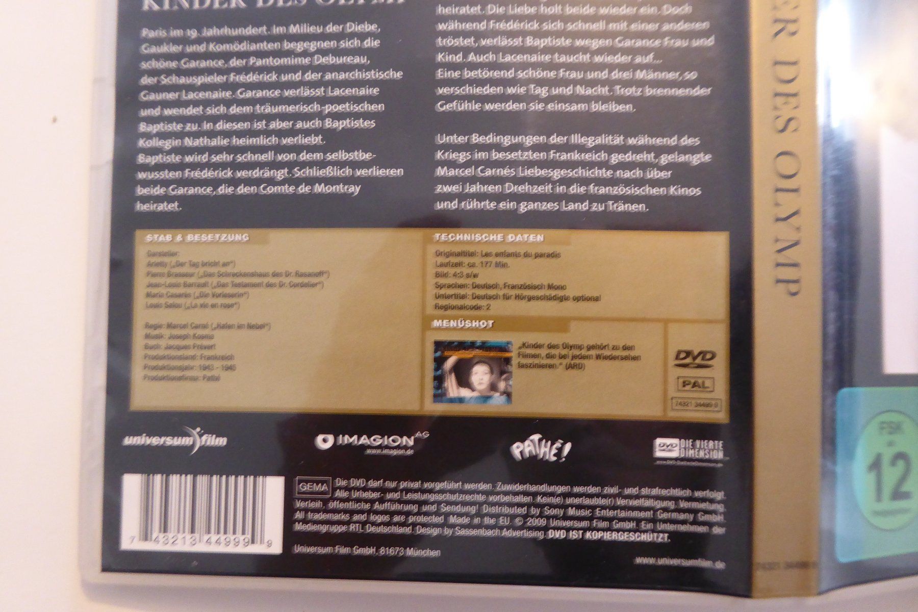 Tutti i DVDs: DVD Kinder des Olymp – Usato da Allschwil venduto da Summelsarium 2