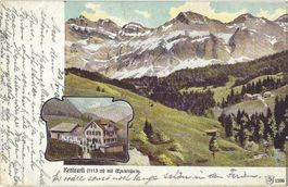 Krätzerli  (1113  m)  mit  Alpsteinkette.
