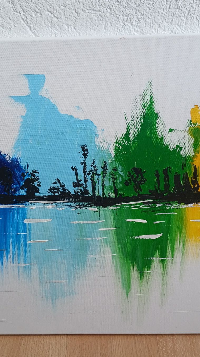 Foto & Immagini: Acrylbild, Handgemalt "Regenbogen" – Usato da Udligenswil venduto da Quarz2002 2