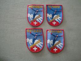 4 Badge - Aufnäher - Souvenir Schweiz - Skispringer - SKI